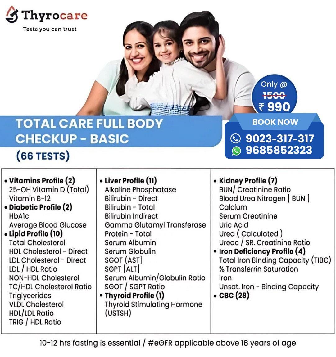 Total Care Fullbody Checkup - Basic