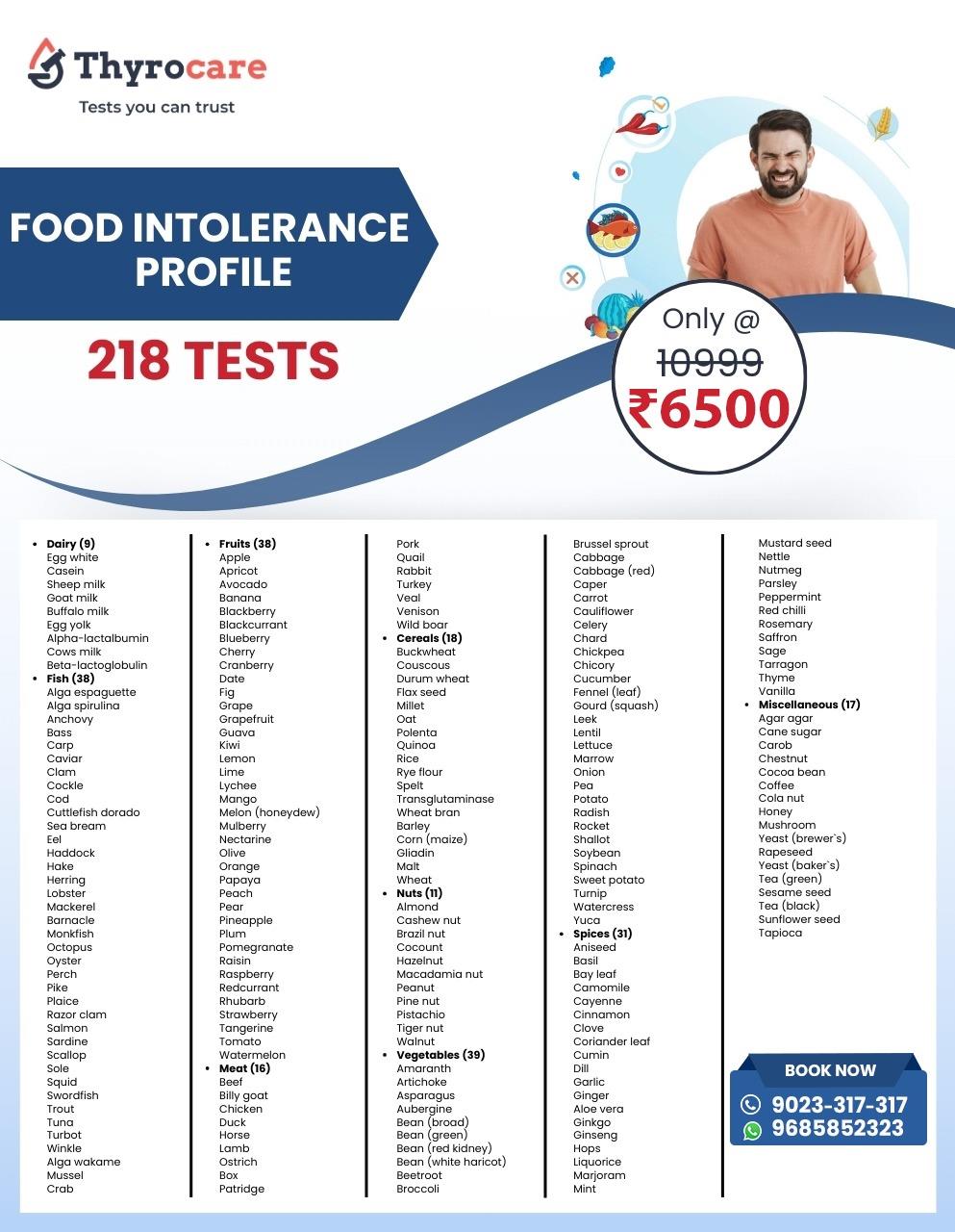 FOOD INTOLERANCE PROFILE OFFER