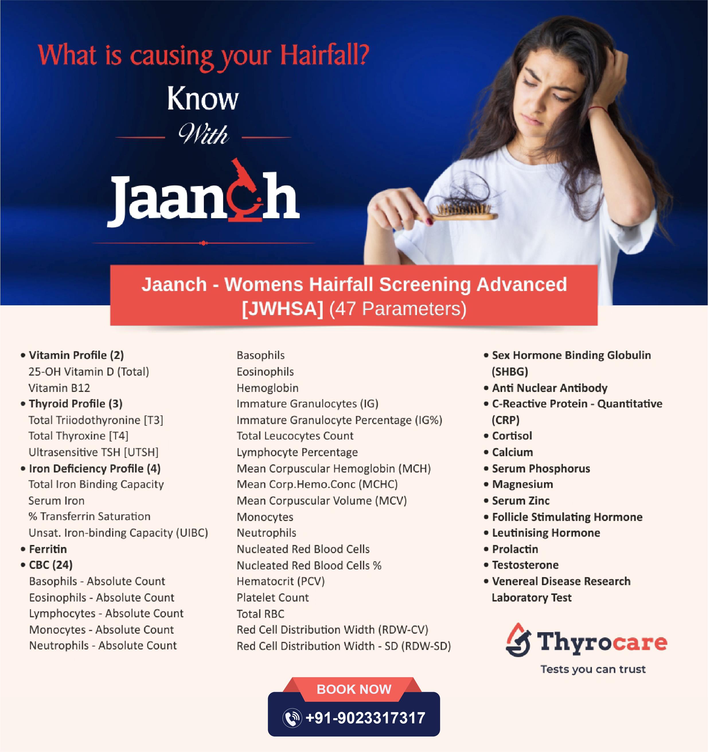 Jaanch Womens Hairfall Screening Advanced